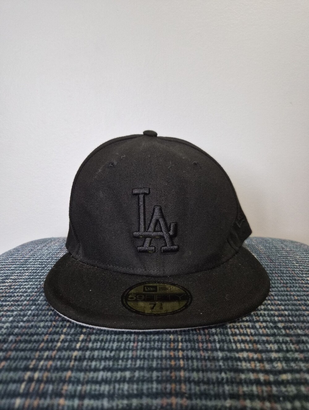 New Era MLB Los Angeles Dodgers Black Fitted Cap | Size 7 3/8